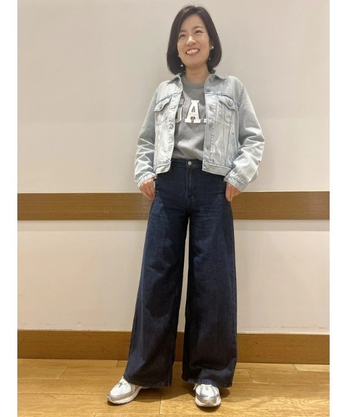 GAP(ギャップ)の「ウォッシュウェル アイコン デニムジャケット(デニムジャケット・レディース・ライトインディゴブルー・S/M/XS/XXS/L)」の13枚目の写真