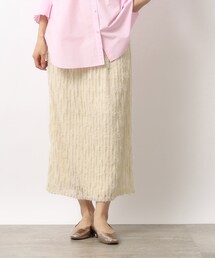 OPAQUE.CLIP | 2WAY チュールフリンジナロースカート【洗濯機洗い可】(スカート)