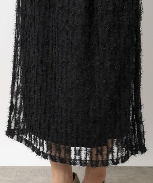 OPAQUE.CLIP(オペークドットクリップ)の「◆2WAY チュールフリンジナロースカート【洗濯機洗い可】(スカート・レディース・ブラック/ライトベージュ/ライトブルー・38/40)」の17枚目の写真