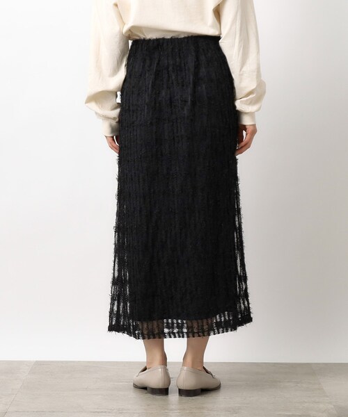 OPAQUE.CLIP(オペークドットクリップ)の「◆2WAY チュールフリンジナロースカート【洗濯機洗い可】(スカート・レディース・ブラック/ライトベージュ/ライトブルー・38/40)」の20枚目の写真