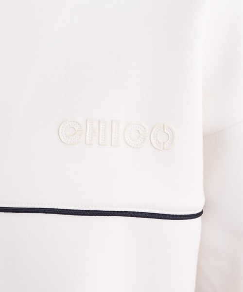 Chico（チコ）の「パイピング刺繍ハーフジップスウェット（スウェット・レディース・ホワイト/ブルー/ライトベージュ/ネイビー・FREE）」の14枚目の写真