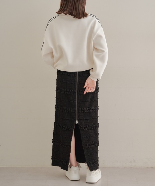 Chico（チコ）の「パイピング刺繍ハーフジップスウェット（スウェット・レディース・ホワイト/ブルー/ライトベージュ/ネイビー・FREE）」の22枚目の写真