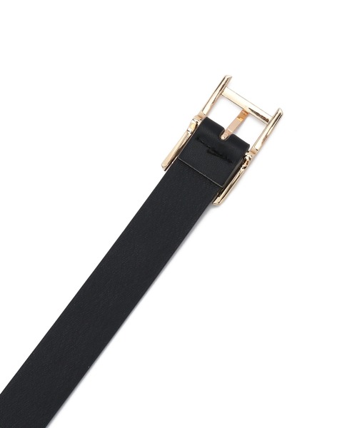 VIS(ビス)の「28mmラインスクエアバックルベルト(ベルト・レディース・ブラック/キャメル/ベージュ系その他2・FREE)」の4枚目の写真