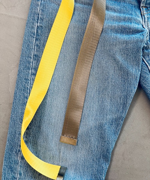 SUPERTHANKS（スーパーサンクス）の「＜追加 4＞2本テープロングベルト(無地、配色)GI Belts（ベルト・メンズ・チャコールグレー/オリーブ/ブラック/パープル/ネイビー/ホワイト/ライトピンク/ブラック×カーキ/ブラウン/イエロー/ブラック×シルバー・FREE）」の22枚目の写真