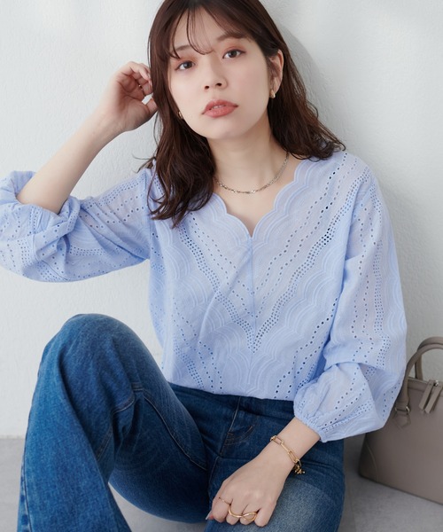 【全1色】レースブラウス　 ブラック【250410top2】( jmam )(250416) 全1色】レースブラウス ブラック【250410top2】( jmam )(250416