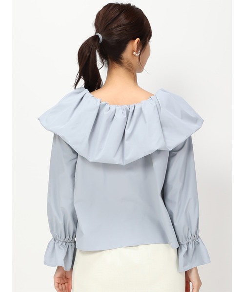 MISCH MASCH(ミッシュマッシュ)の「バルーンオフショルダーブラウス/MM418118(シャツ/ブラウス・レディース・ブラック/ライトブルー/ホワイト・フリ-)」の10枚目の写真