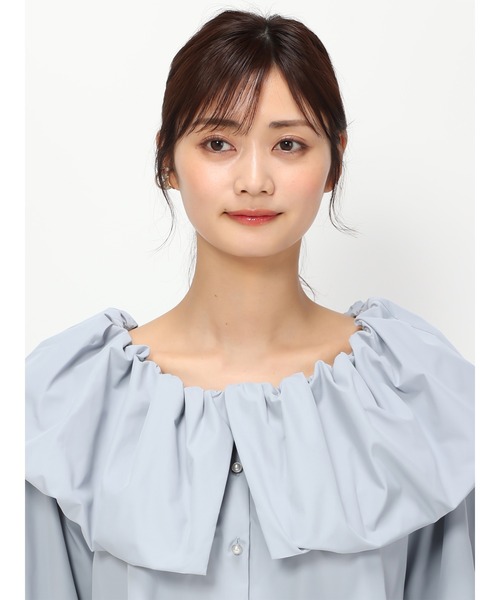 MISCH MASCH(ミッシュマッシュ)の「バルーンオフショルダーブラウス/MM418118(シャツ/ブラウス・レディース・ブラック/ライトブルー/ホワイト・フリ-)」の11枚目の写真