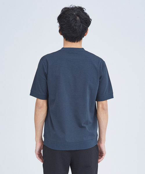 ABAHOUSE GRAY(アバハウスグレイ)の「【リブ付】シルケット ポンチ 半袖 Tシャツ(Tシャツ/カットソー・メンズ・グリーン/グレイッシュベージュ/ブラック/ホワイト/モカ・46/48)」の9枚目の写真