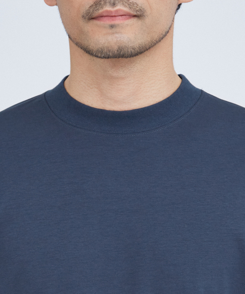 ABAHOUSE GRAY(アバハウスグレイ)の「【リブ付】シルケット ポンチ 半袖 Tシャツ(Tシャツ/カットソー・メンズ・グリーン/グレイッシュベージュ/ブラック/ホワイト/モカ・46/48)」の10枚目の写真