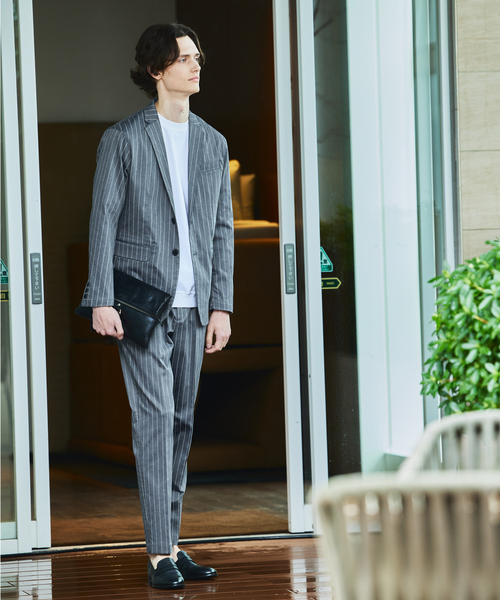 ABAHOUSE GRAY(アバハウスグレイ)の「【リブ付】シルケット ポンチ 半袖 Tシャツ(Tシャツ/カットソー・メンズ・グリーン/グレイッシュベージュ/ブラック/ホワイト/モカ・46/48)」の19枚目の写真