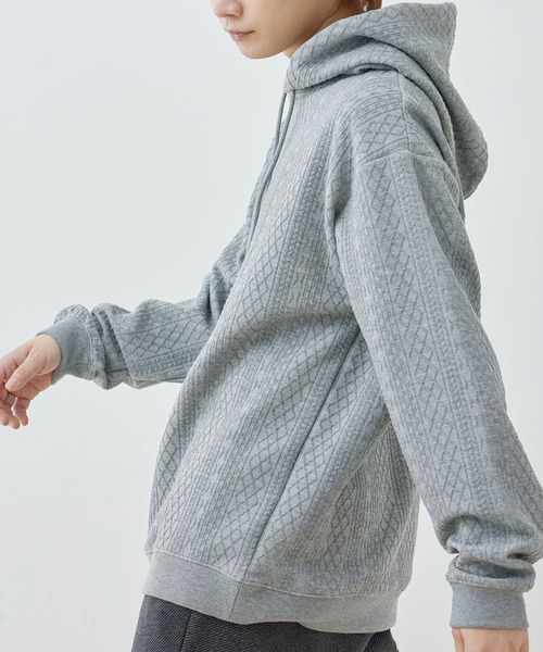  j.n.r.d（ジェー・エヌ・アール・ディー）の「j.n.r.d/フクレJQDスウェットプルパーカー（パーカー・メンズ・ホワイト/ブラック/グレー・L/LL/M）」の3枚目の写真