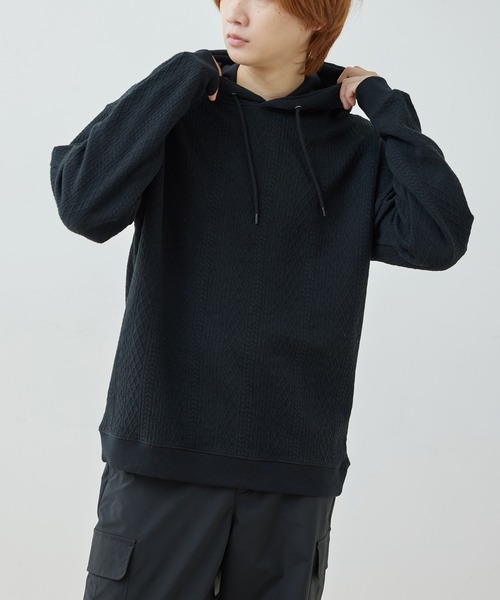  j.n.r.d（ジェー・エヌ・アール・ディー）の「j.n.r.d/フクレJQDスウェットプルパーカー（パーカー・メンズ・ホワイト/ブラック/グレー・L/LL/M）」の4枚目の写真