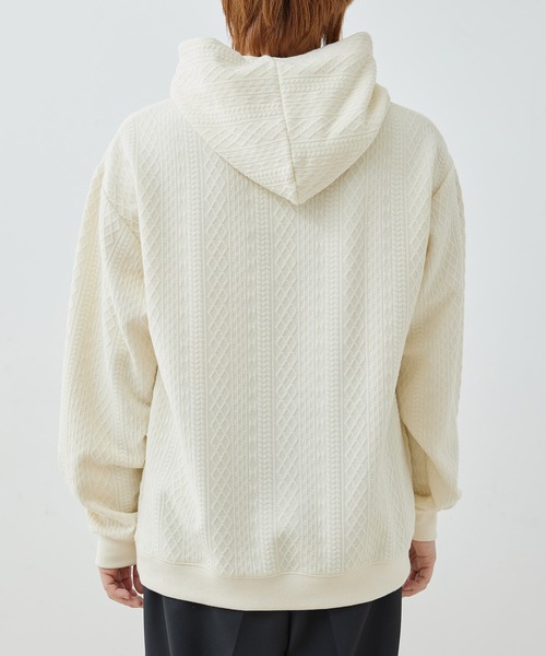  j.n.r.d（ジェー・エヌ・アール・ディー）の「j.n.r.d/フクレJQDスウェットプルパーカー（パーカー・メンズ・ホワイト/ブラック/グレー・L/LL/M）」の9枚目の写真