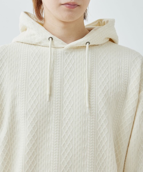  j.n.r.d（ジェー・エヌ・アール・ディー）の「j.n.r.d/フクレJQDスウェットプルパーカー（パーカー・メンズ・ホワイト/ブラック/グレー・L/LL/M）」の8枚目の写真