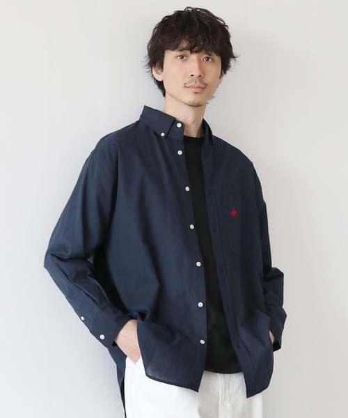BEVERLY HILLS POLO CLUB(ビバリーヒルズポロクラブ)の「コットンリネンボタンダウン長袖シャツ(シャツ/ブラウス・メンズ・グリーン/スミクロ/ネイビー/オフホワイト/ブルー・L/M/LL)」の4枚目の写真