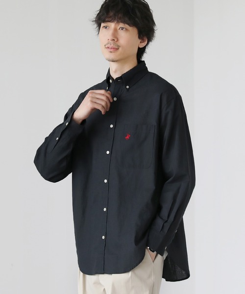 BEVERLY HILLS POLO CLUB(ビバリーヒルズポロクラブ)の「コットンリネンボタンダウン長袖シャツ(シャツ/ブラウス・メンズ・グリーン/スミクロ/ネイビー/オフホワイト/ブルー・L/M/LL)」の11枚目の写真