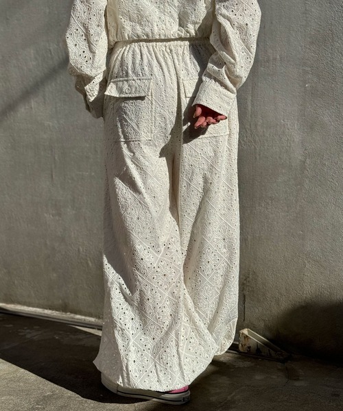 CIAOPANIC(チャオパニック)の「INDIAレースパラシュートパンツ(その他パンツ・レディース・ホワイト/ブラック・FREE)」の14枚目の写真