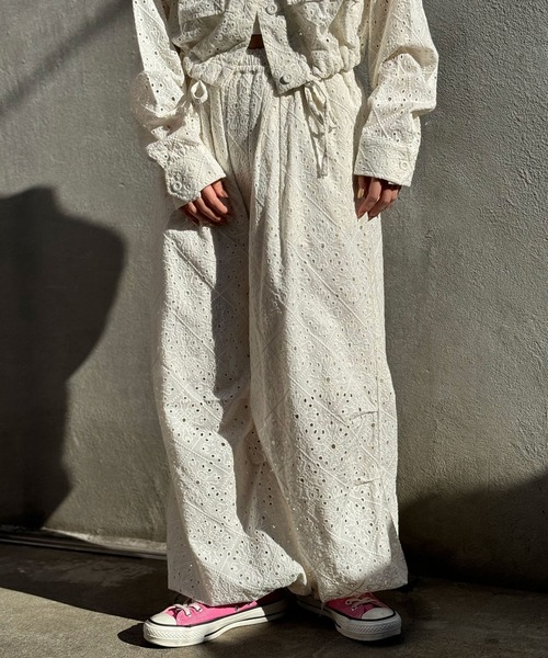CIAOPANIC(チャオパニック)の「INDIAレースパラシュートパンツ(その他パンツ・レディース・ホワイト/ブラック・FREE)」の17枚目の写真