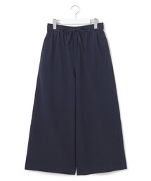 【WOMEN】ワンウォッシュリネンコットン ワイドパンツ