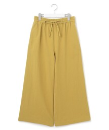 【WOMEN】ワンウォッシュリネンコットン ワイドパンツ