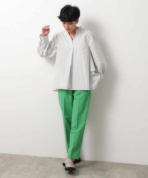 OPAQUE.CLIP（オペークドットクリップ）の「◆≪SS-LLsize≫ 美脚ツイルテーパードパンツ【洗濯機洗い可】（その他パンツ・レディース・ベージュ/ライトグレー/グリーン/ブラック・34/36/38/40/42）」の16枚目の写真