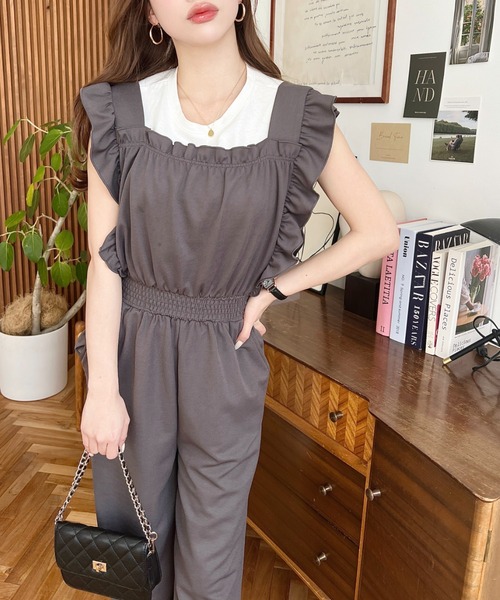 限定カラーノースリーブIラインオールインワン ノースリーブIライン