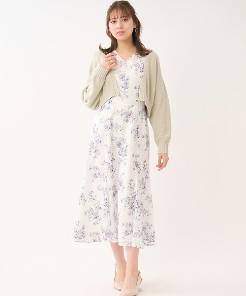 LAISSE PASSE（レッセパッセ）の「フラワーレースプリントワンピース