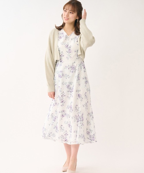 新品　レッセパッセ　カシュクール　レース　プリント　フラワー　ワンピース 楽天市場】MIXフラワープリントワンピース／レッセパッセ