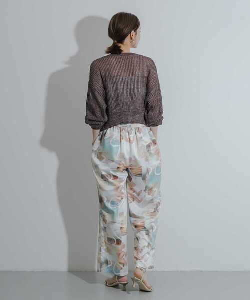 SENSE OF PLACE by URBAN RESEARCH（センスオブプレイスバイアーバンリサーチ）の「『一部WEB限定カラー』ラメメッシュカーディガン（カーディガン/ボレロ・レディース・アイボリー/ライトブルー/ブラック/ブラウン・ONE）」の16枚目の写真