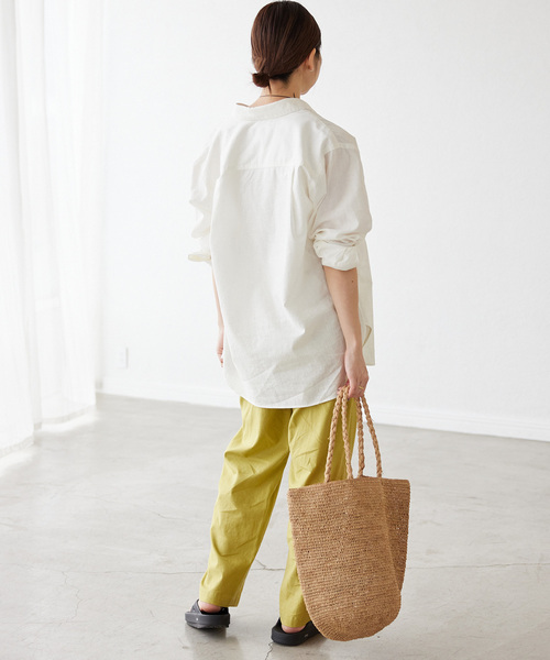 SLOBE IENA（スローブイエナ）の「《WEB限定》【MADE IN MADA /メイドインマダ】 ALICE MMカゴバッグ（かごバッグ・レディース・チャコールグレー/ベージュ・FREE）」の5枚目の写真