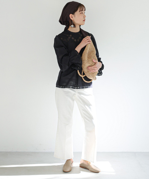 SLOBE IENA（スローブイエナ）の「《WEB限定》【MADE IN MADA /メイドインマダ】 ALICE MMカゴバッグ（かごバッグ・レディース・チャコールグレー/ベージュ・FREE）」の10枚目の写真