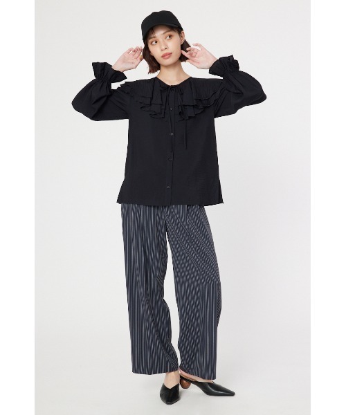 RODEO CROWNS WIDE BOWL（ロデオクラウンズワイドボウル）の「フリルカラーブラウス（シャツ/ブラウス・レディース・オフホワイト/ブラック・FREE）」の17枚目の写真