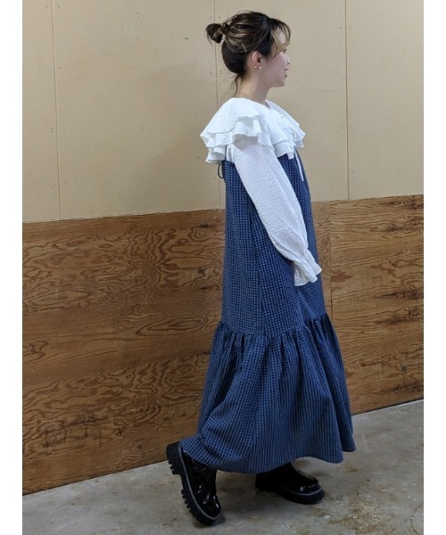 RODEO CROWNS WIDE BOWL（ロデオクラウンズワイドボウル）の「フリルカラーブラウス（シャツ/ブラウス・レディース・オフホワイト/ブラック・FREE）」の18枚目の写真