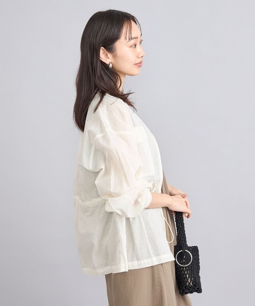 うーたん　新品 heve シアークラウドブルゾン white セール】シアーコットンWポケットブルゾン（ブルゾン）｜coen