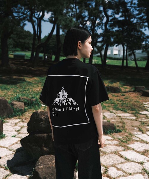 SHARE PARK（シェアパーク）の「【UVカット・吸水速乾・ストレッチ・軽量 】バックプリントポケットTシャツ（S・Mサイズ）（Tシャツ/カットソー・レディース・ホワイト系/サックスブルー系/ピンク系/黄緑系/グレー系/ブラック系・SMALL/MEDIUM）」の3枚目の写真