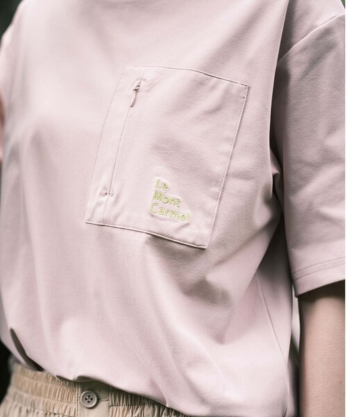 SHARE PARK（シェアパーク）の「【UVカット・吸水速乾・ストレッチ・軽量 】バックプリントポケットTシャツ（S・Mサイズ）（Tシャツ/カットソー・レディース・ホワイト系/サックスブルー系/ピンク系/黄緑系/グレー系/ブラック系・SMALL/MEDIUM）」の10枚目の写真