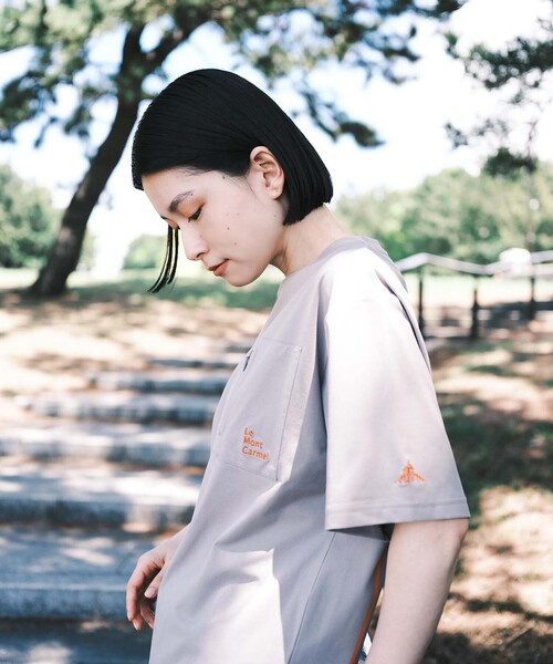 SHARE PARK（シェアパーク）の「【UVカット・吸水速乾・ストレッチ・軽量 】バックプリントポケットTシャツ（S・Mサイズ）（Tシャツ/カットソー・レディース・ホワイト系/サックスブルー系/ピンク系/黄緑系/グレー系/ブラック系・SMALL/MEDIUM）」の16枚目の写真