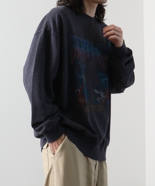 bike star（バイクスター）の「BIKESTAR ハードグラフィック加工裏毛トレーナー（スウェット・メンズ・ブラック系その他2/ブラック系その他/ブラック系その他3・L/M）」の6枚目の写真