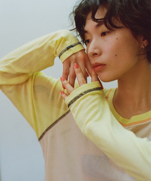 美品⭐︎PAMM シースルーラグランティー　グリーン PAMMのシースルーラグランサマーT – pamm.officialstore