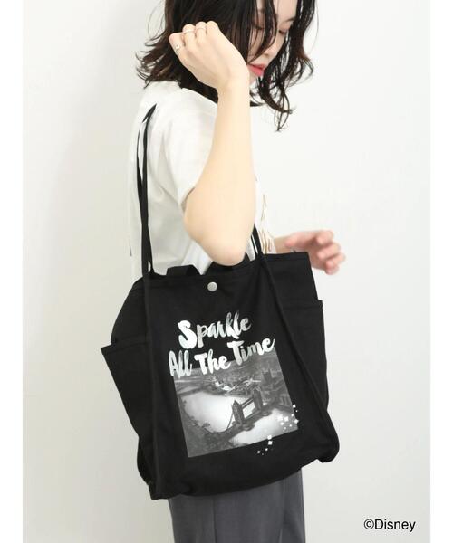 Samansa Mos2 blue（サマンサモスモスブルー）の「【Disney】ピーター・パン/トートバッグ（ハンドバッグ・レディース・ブラック/キナリ・F）」の5枚目の写真