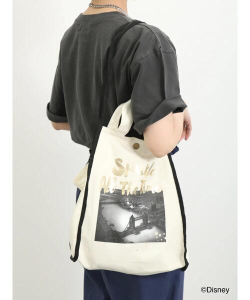 Samansa Mos2 blue（サマンサモスモスブルー）の「【Disney】ピーター・パン/トートバッグ（ハンドバッグ・レディース・ブラック/キナリ・F）」の7枚目の写真