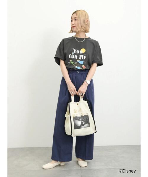 Samansa Mos2 blue（サマンサモスモスブルー）の「【Disney】ピーター・パン/トートバッグ（ハンドバッグ・レディース・ブラック/キナリ・F）」の8枚目の写真