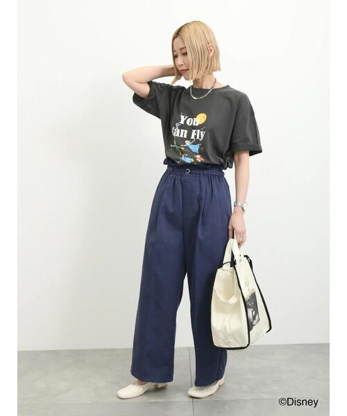 Samansa Mos2 blue（サマンサモスモスブルー）の「【Disney】ピーター・パン/トートバッグ（ハンドバッグ・レディース・ブラック/キナリ・F）」の9枚目の写真