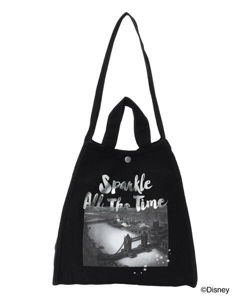 Samansa Mos2 blue（サマンサモスモスブルー）の「【Disney】ピーター・パン/トートバッグ（ハンドバッグ・レディース・ブラック/キナリ・F）」の10枚目の写真