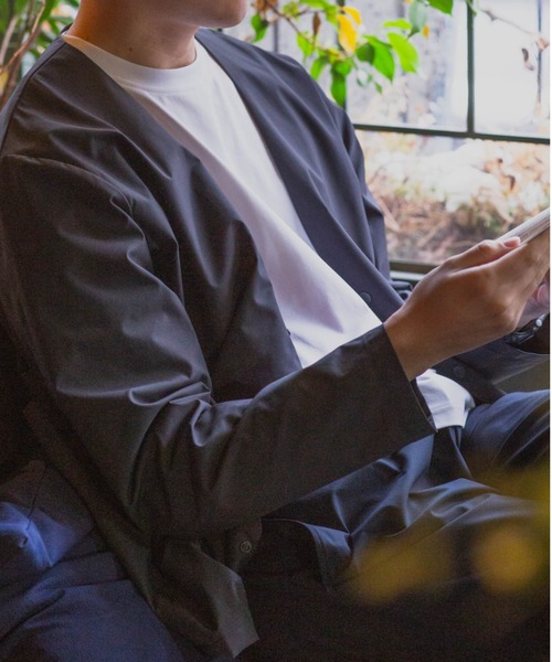 NAVY(ネイビー)の「NAVY FIT ストレッチカーディガン(ノーカラージャケット・メンズ・グレー/ブラック/ネイビー・L/M/S/XL)」の12枚目の写真