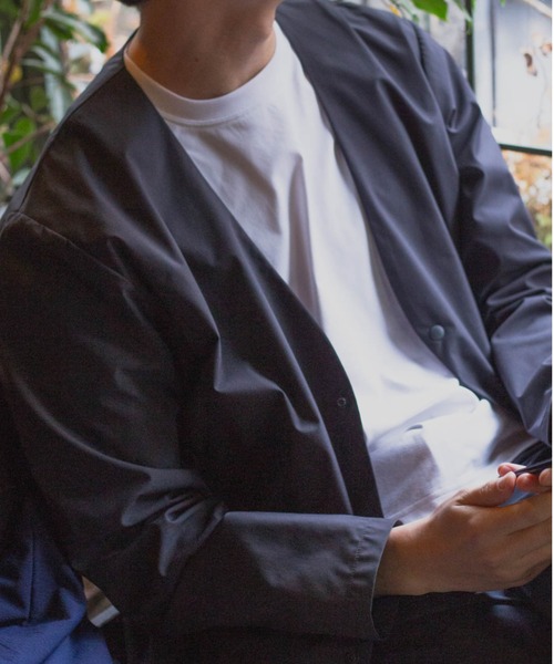 NAVY(ネイビー)の「NAVY FIT ストレッチカーディガン(ノーカラージャケット・メンズ・グレー/ブラック/ネイビー・L/M/S/XL)」の14枚目の写真