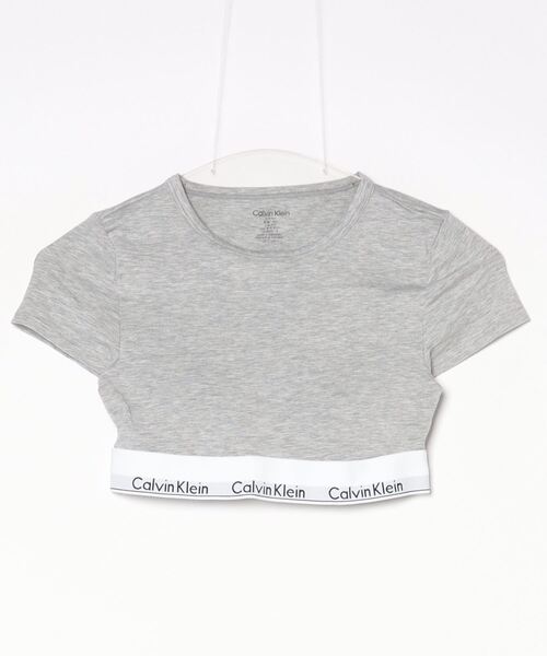 Calvin Klein Underwear(カルバンクラインアンダーウェア)の「Calvin Klein Underwear/カルバンクライン アンダーウェア MODERN COTTON T-SHIRT BRALETTE / QF7213AD / Tシャツブラレット(インナーウェア/肌着・レディース・グレー/ブラック・SMALL)」の7枚目の写真