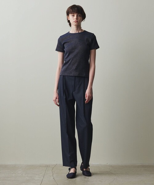 スティーブンアラン/Steven alan ラメ　テレコ　Tシャツ STEVEN ALAN tシャツ 「Steven Alan」ラメ テレコ Tシャツ