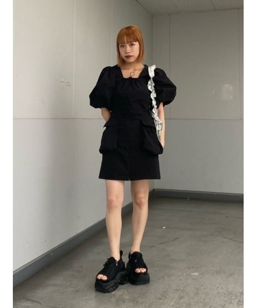 SLY♡ オープン ヘム スピンドル デザイン ショートワンピース セール】OPEN HEM SPINDLE DESIGN S/OP オープン ヘム