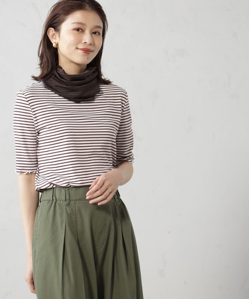 FOUND GOOD（ファウンドグッド）の「ネックカバー（ネックウォーマー/スヌード・レディース・ネイビー/ブルー系2/ブラウン系8/ブラック・FREE）」の2枚目の写真